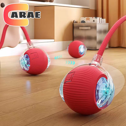 Automatic Interactive Cat Toy Ball with Tail - Rechargeable Smart Pet Plaything