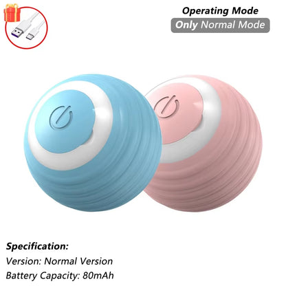 Automatic Interactive Cat Toy Ball with Tail - Rechargeable Smart Pet Plaything