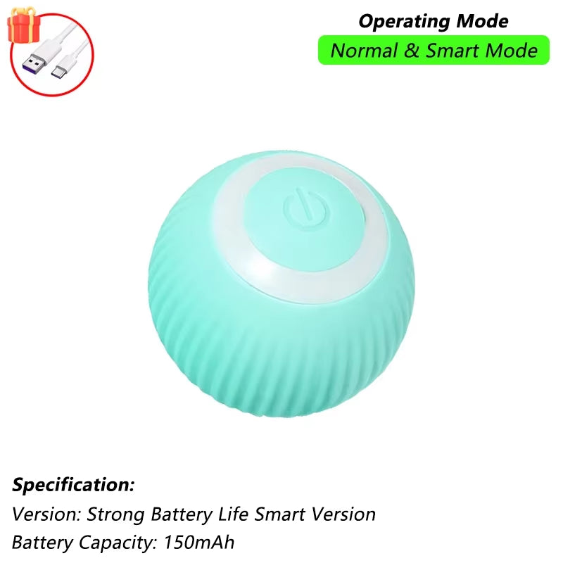 Automatic Interactive Cat Toy Ball with Tail - Rechargeable Smart Pet Plaything