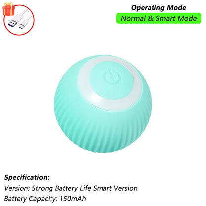 Automatic Interactive Cat Toy Ball with Tail - Rechargeable Smart Pet Plaything